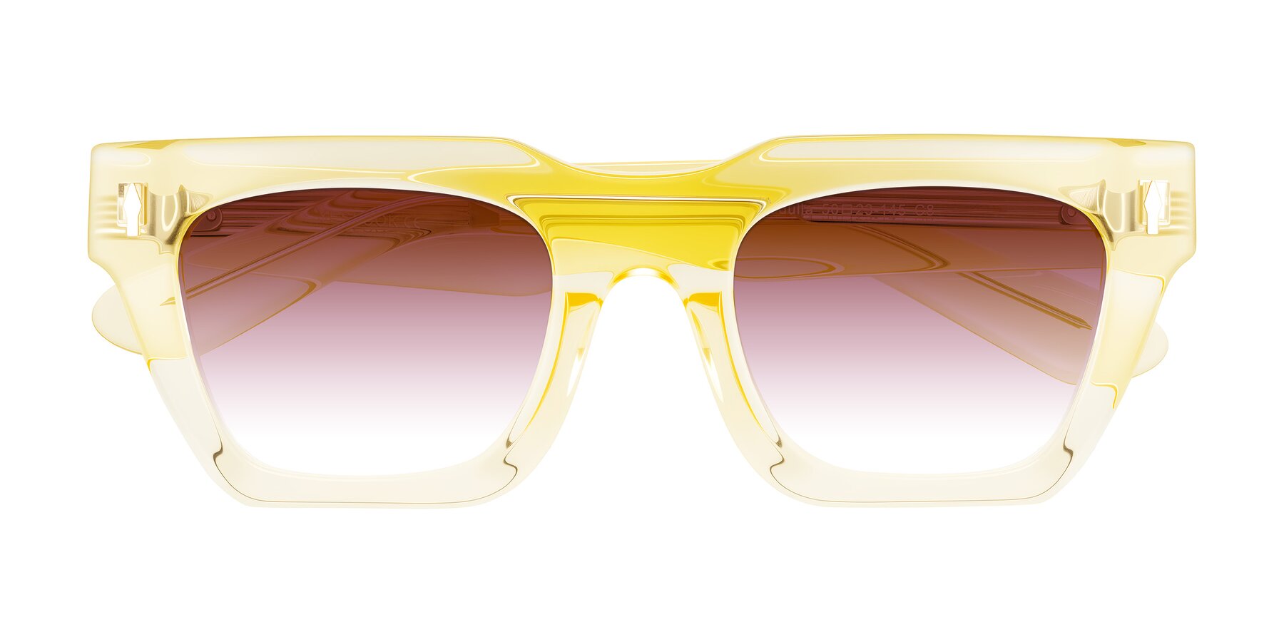 Folded Front of Padulla in Champagne with Garnet Gradient Lenses