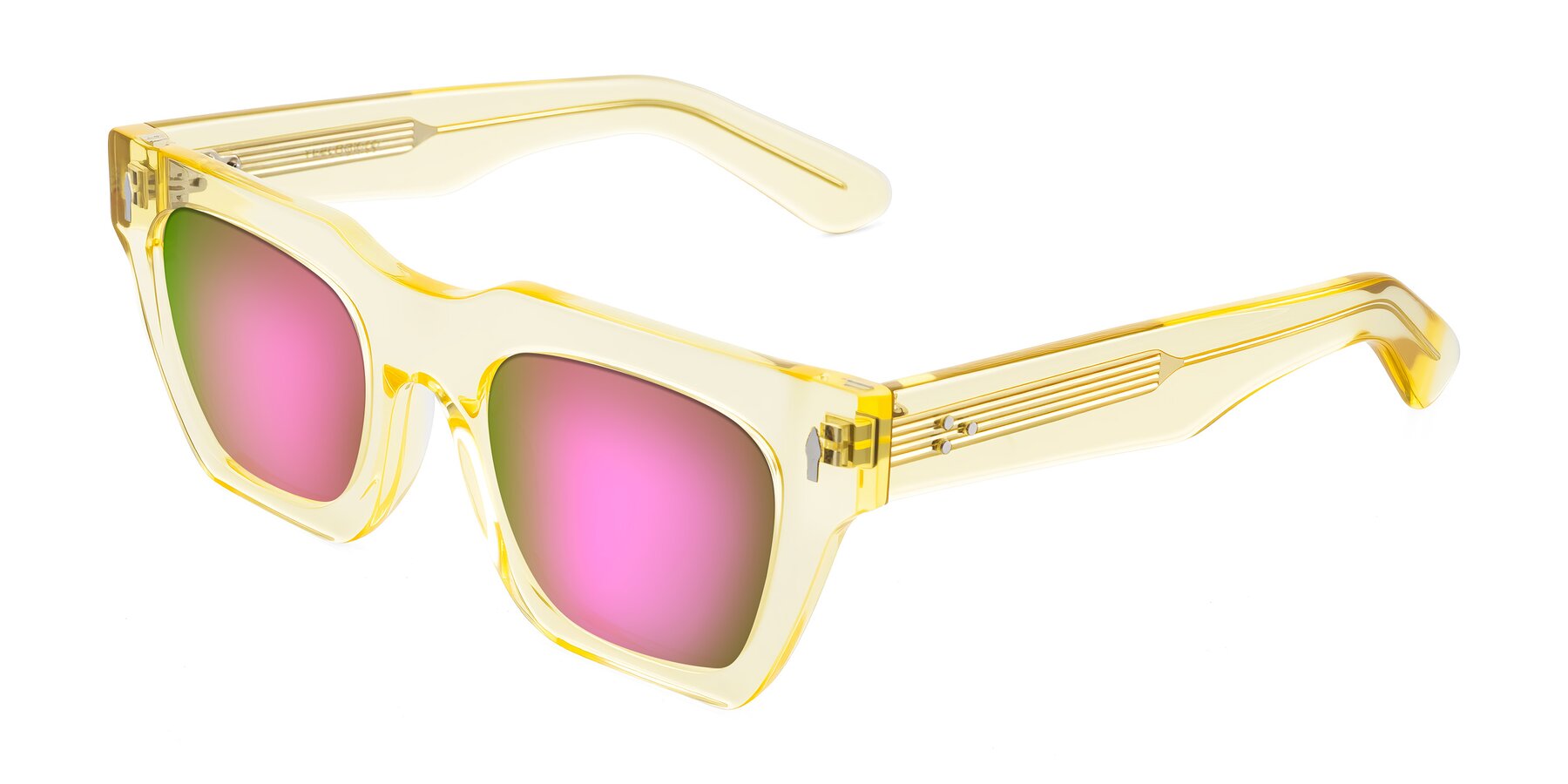 Angle of Padulla in Champagne with Pink Mirrored Lenses