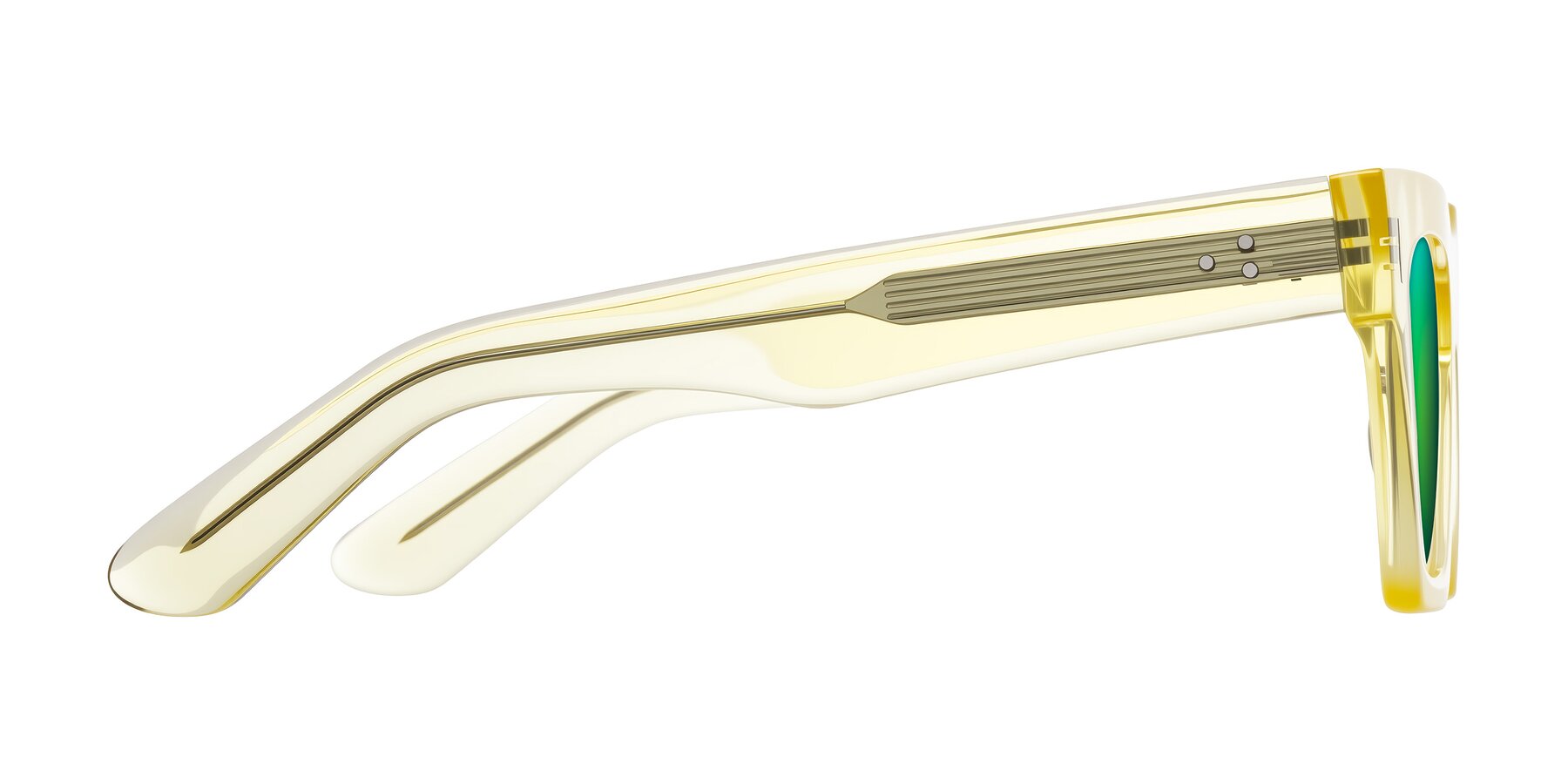 Side of Padulla in Champagne with Green Mirrored Lenses