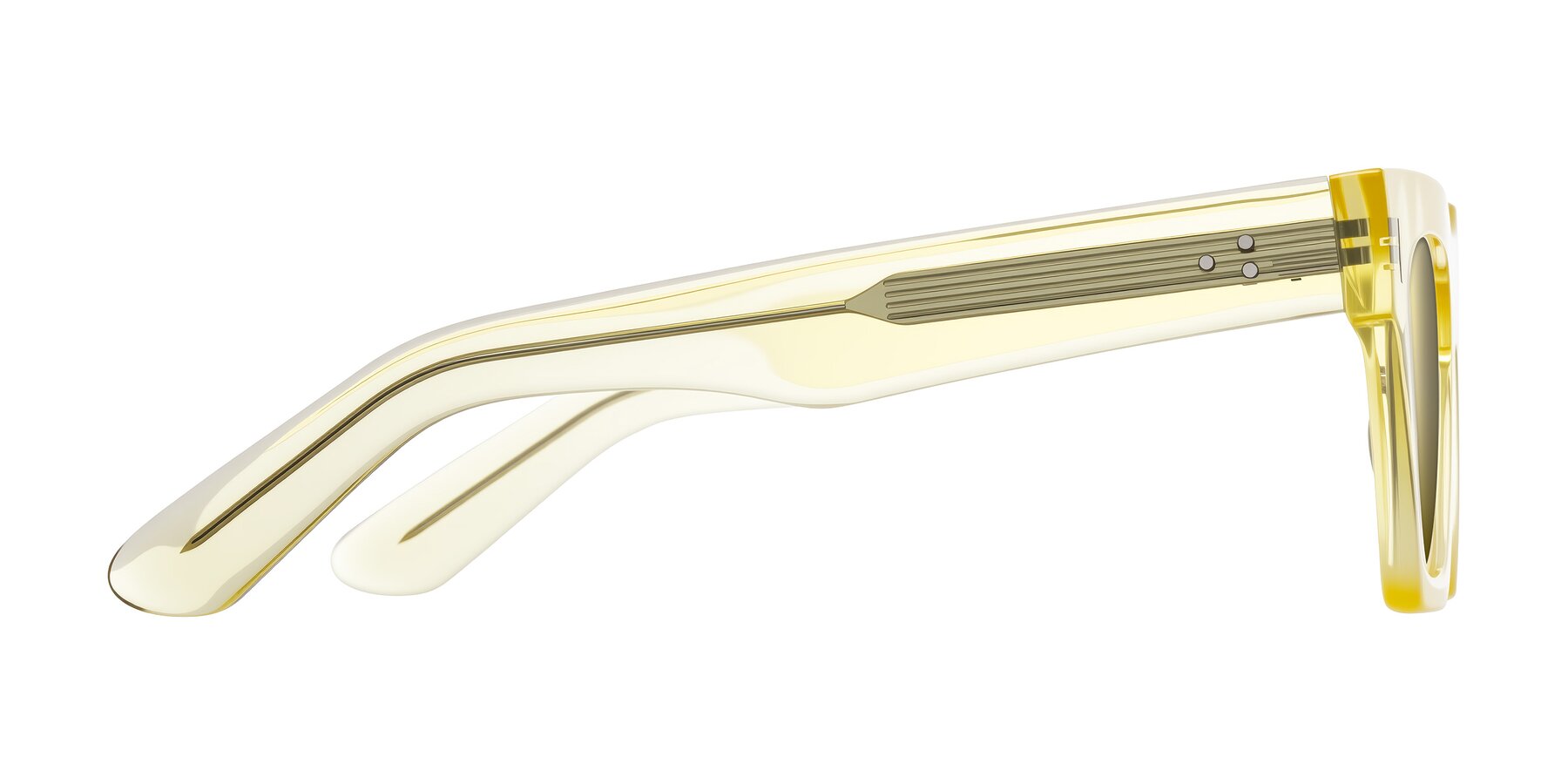 Side of Padulla in Champagne with Gold Mirrored Lenses