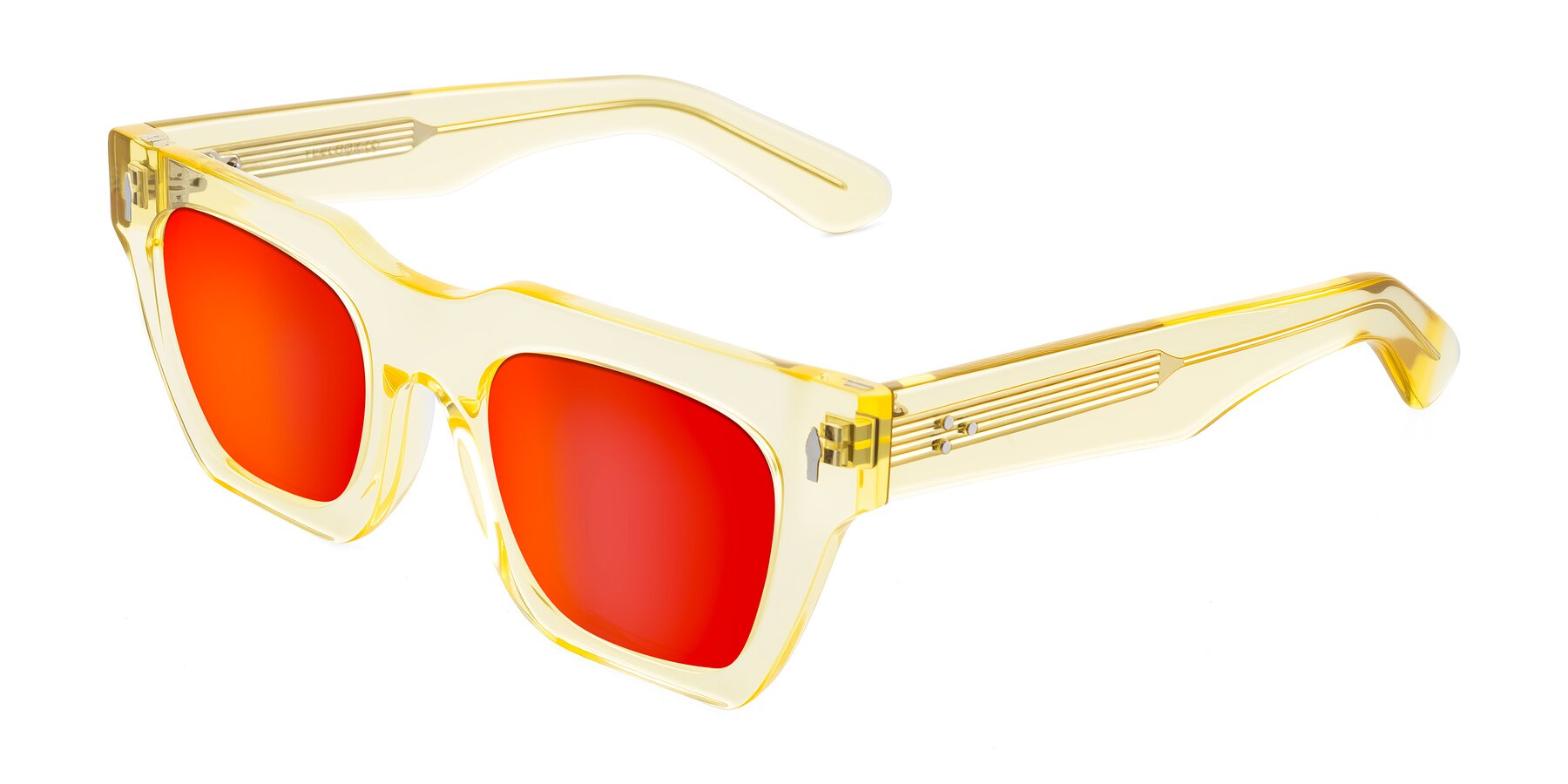 Angle of Padulla in Champagne with Red Gold Mirrored Lenses