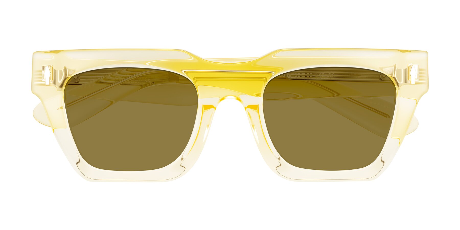 Folded Front of Padulla in Champagne with Brown Polarized Lenses