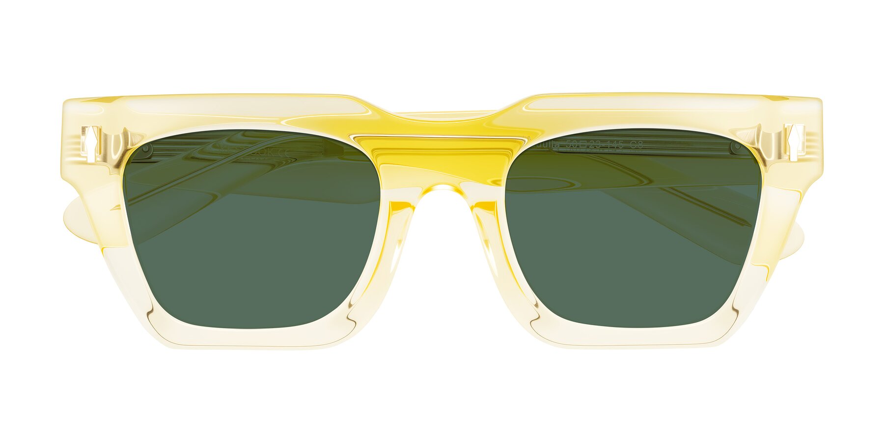 Folded Front of Padulla in Champagne with Green Polarized Lenses