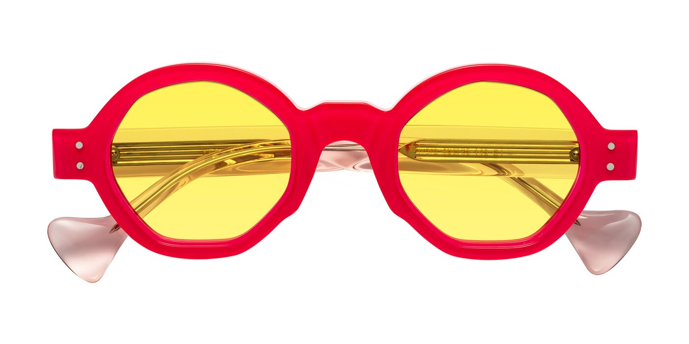 Tzivara - Neon Red Tinted Sunglasses