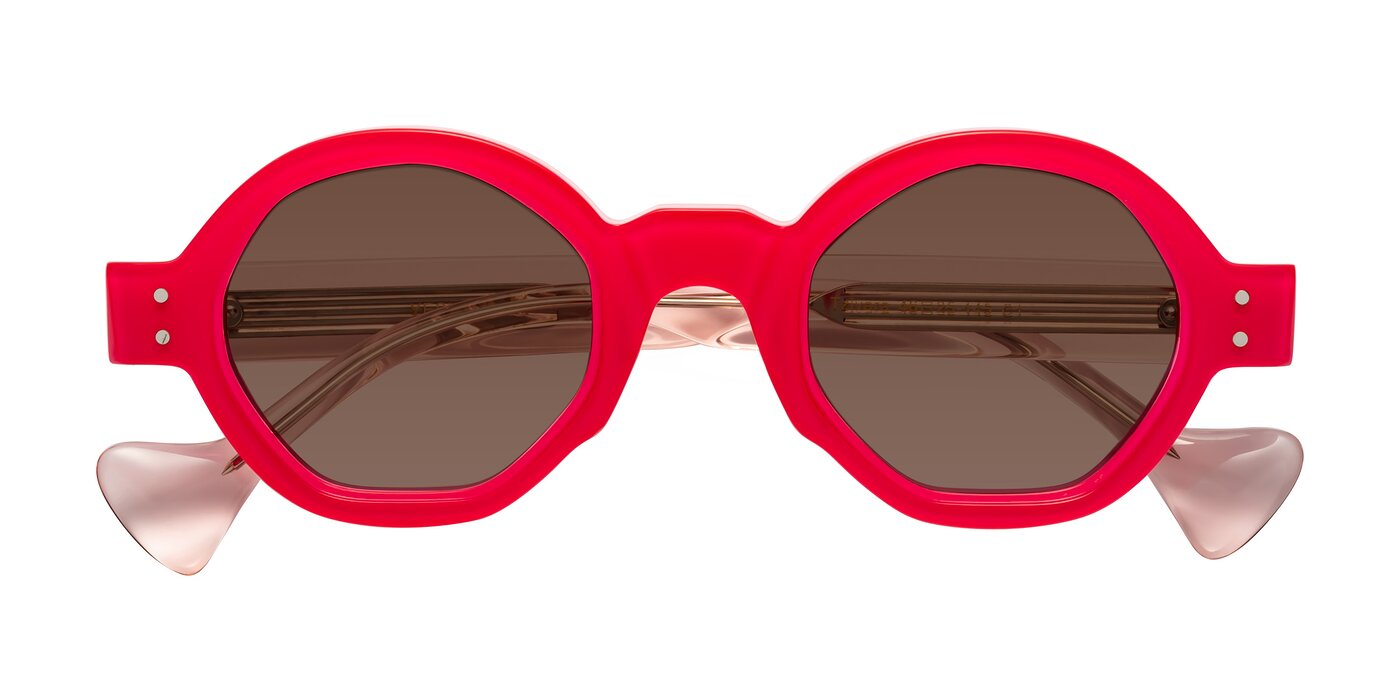 Tzivara - Neon Red Tinted Sunglasses