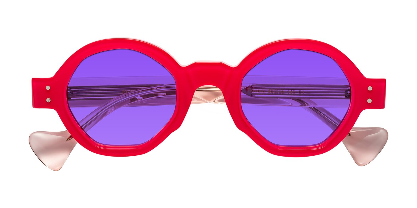 Tzivara - Neon Red Tinted Sunglasses