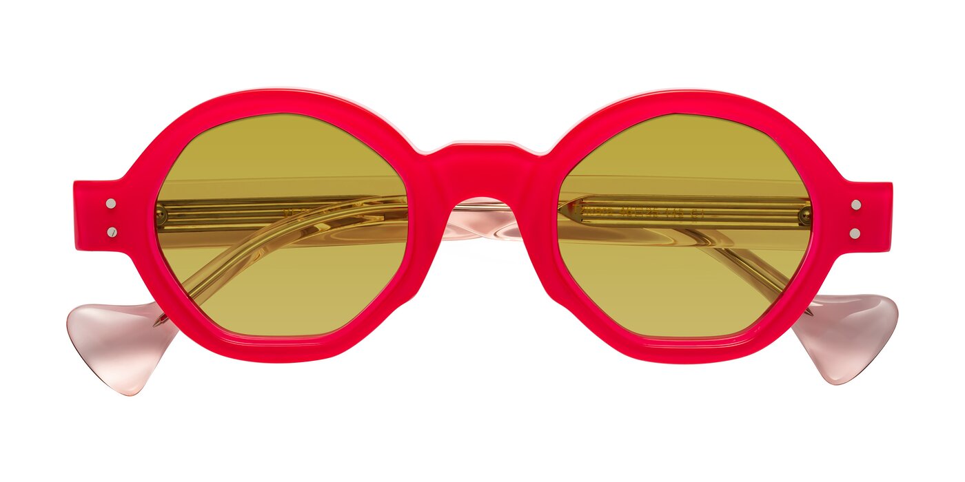Tzivara - Neon Red Tinted Sunglasses