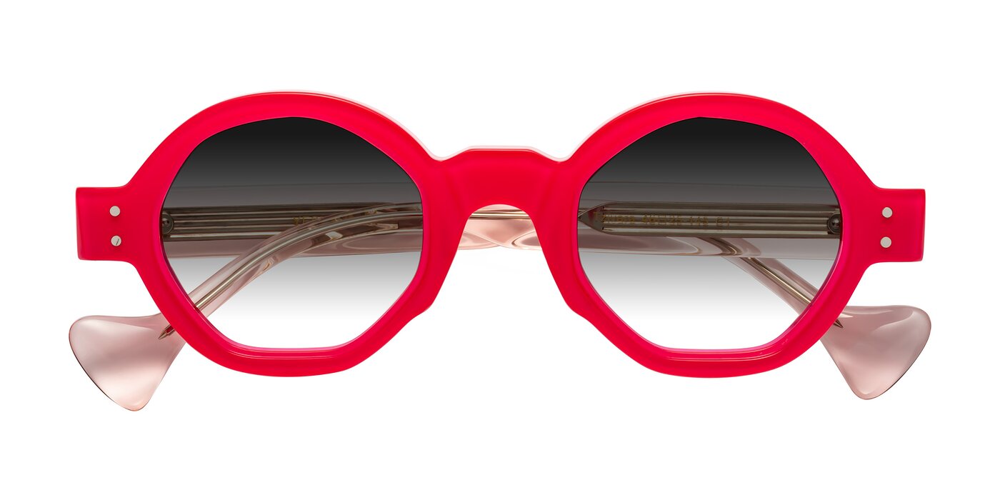 Tzivara - Neon Red Gradient Sunglasses