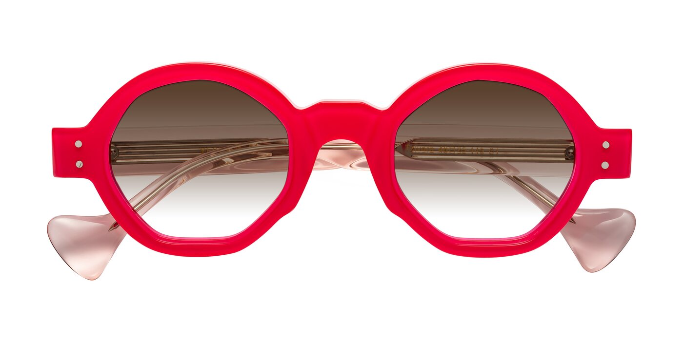 Tzivara - Neon Red Gradient Sunglasses