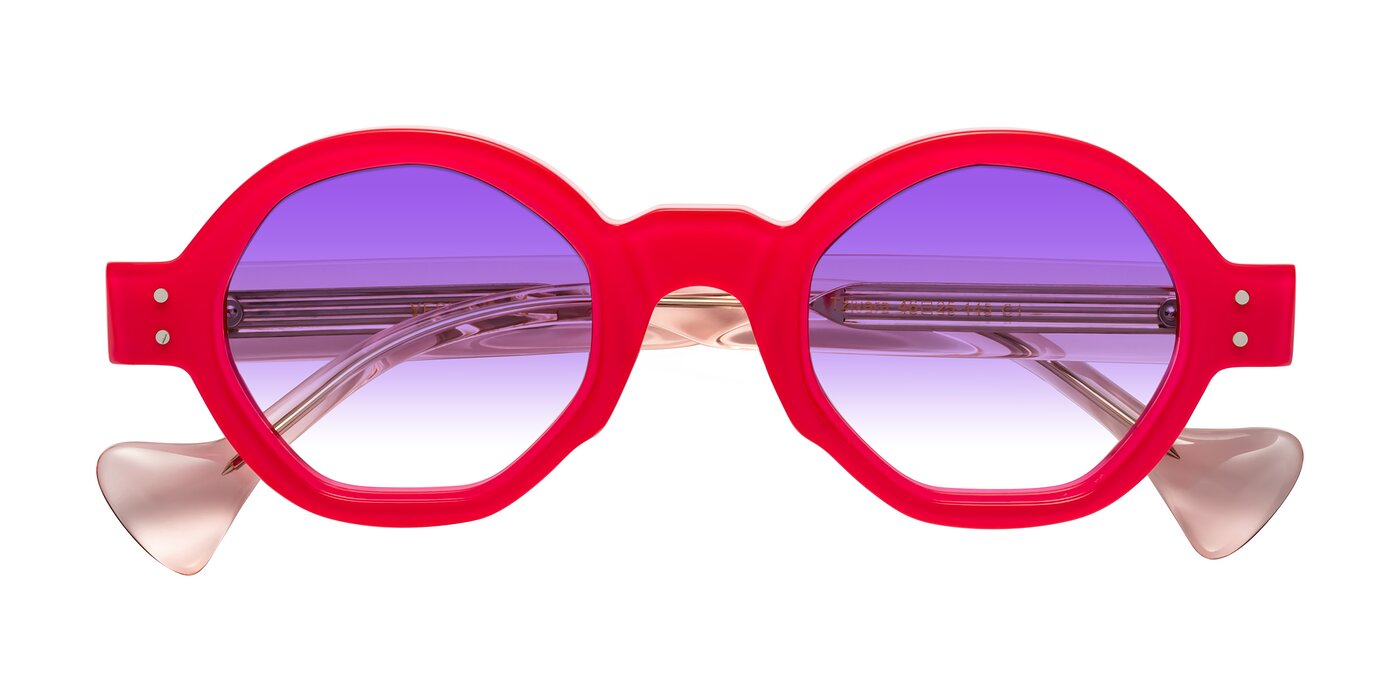 Tzivara - Neon Red Gradient Sunglasses
