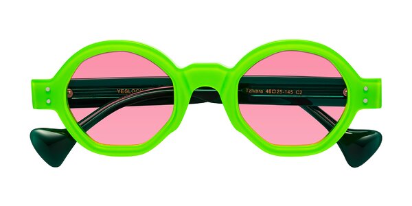 Front of Tzivara in Neon Green