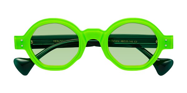 Front of Tzivara in Neon Green