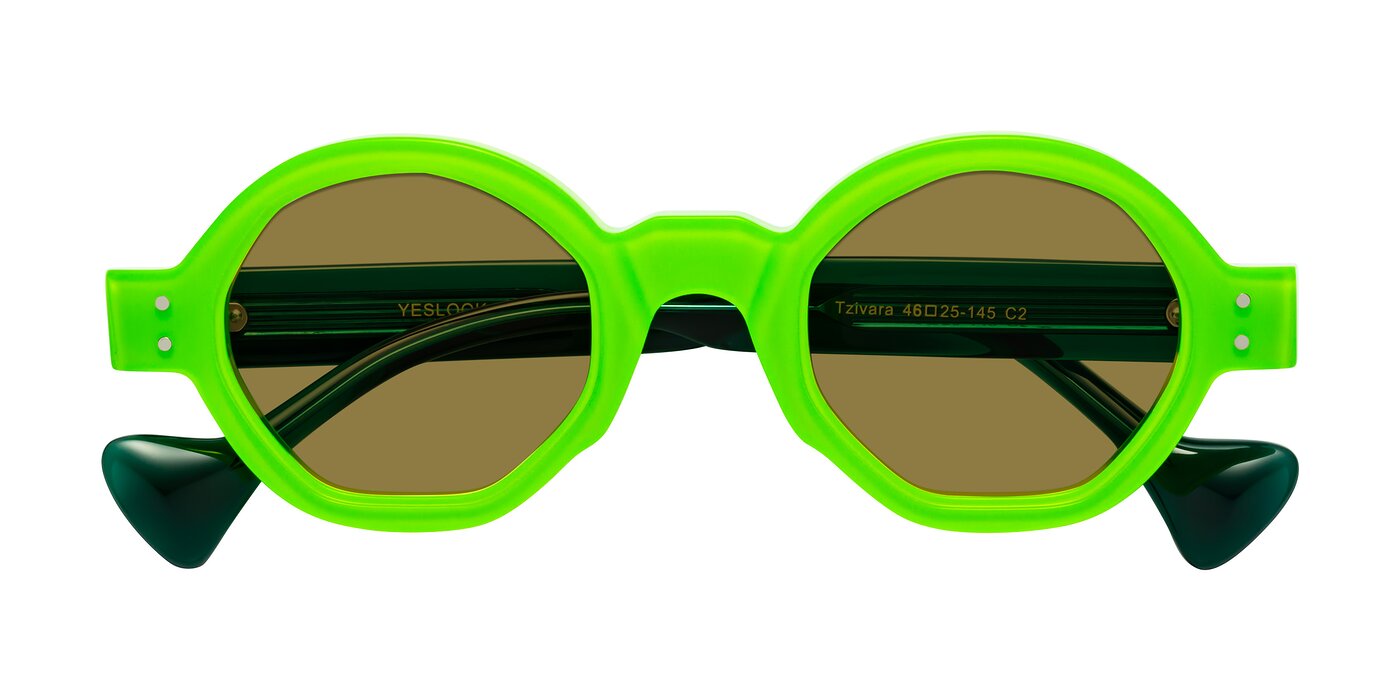 Tzivara - Neon Green Polarized Sunglasses