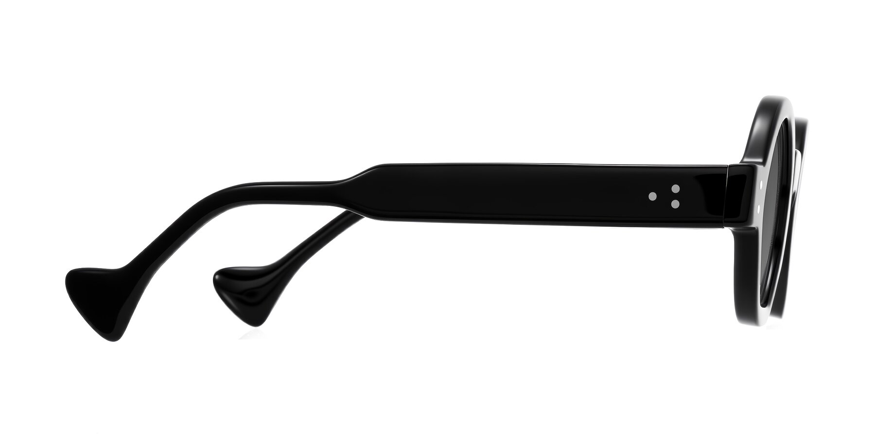 Side of Tzivara in Black with Medium Gray Tinted Lenses