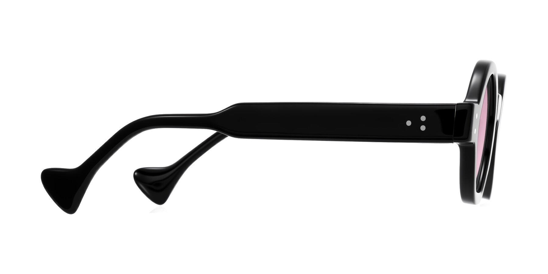 Side of Tzivara in Black with Light Wine Tinted Lenses