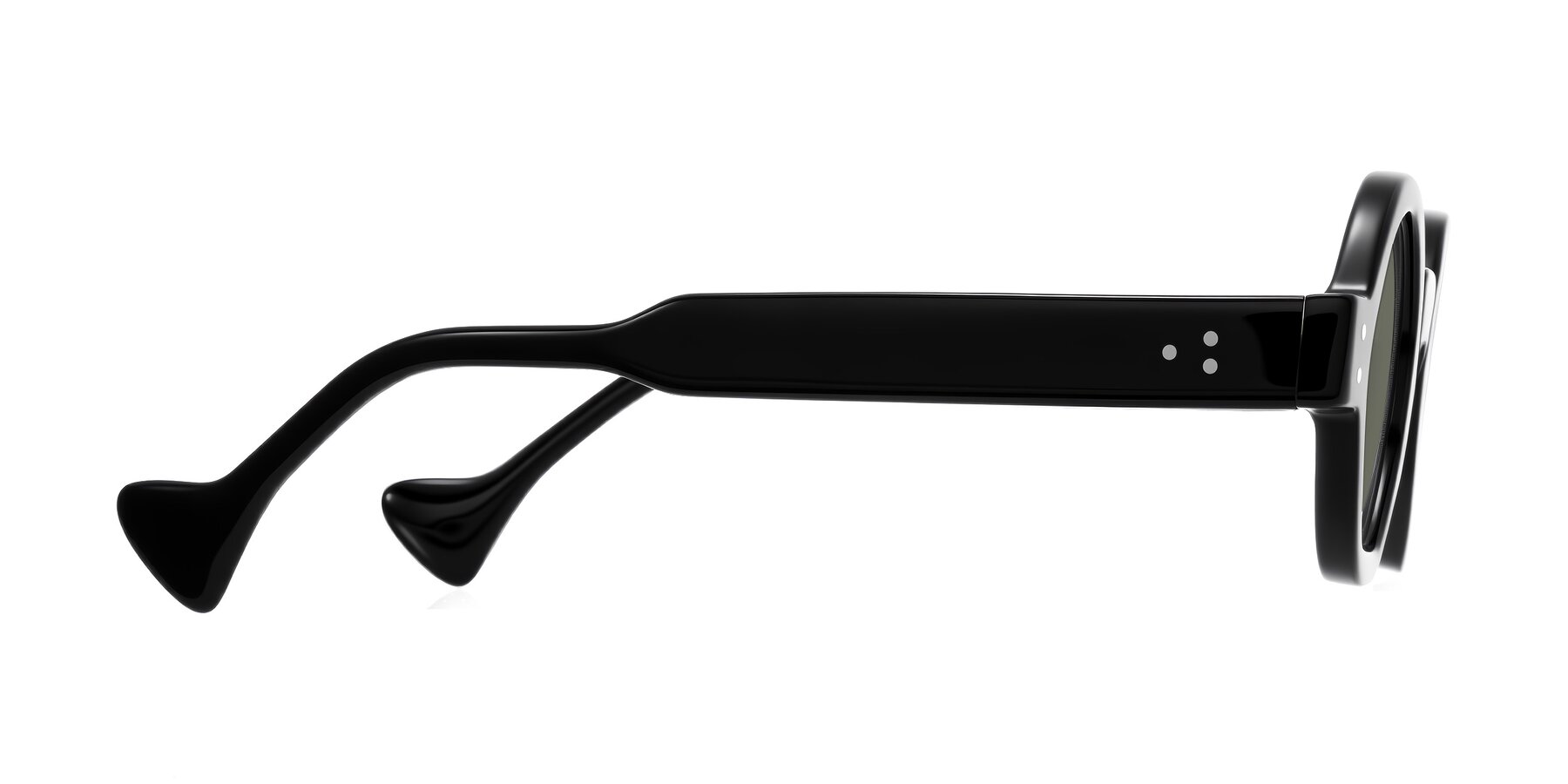 Side of Tzivara in Black with Gray Polarized Lenses