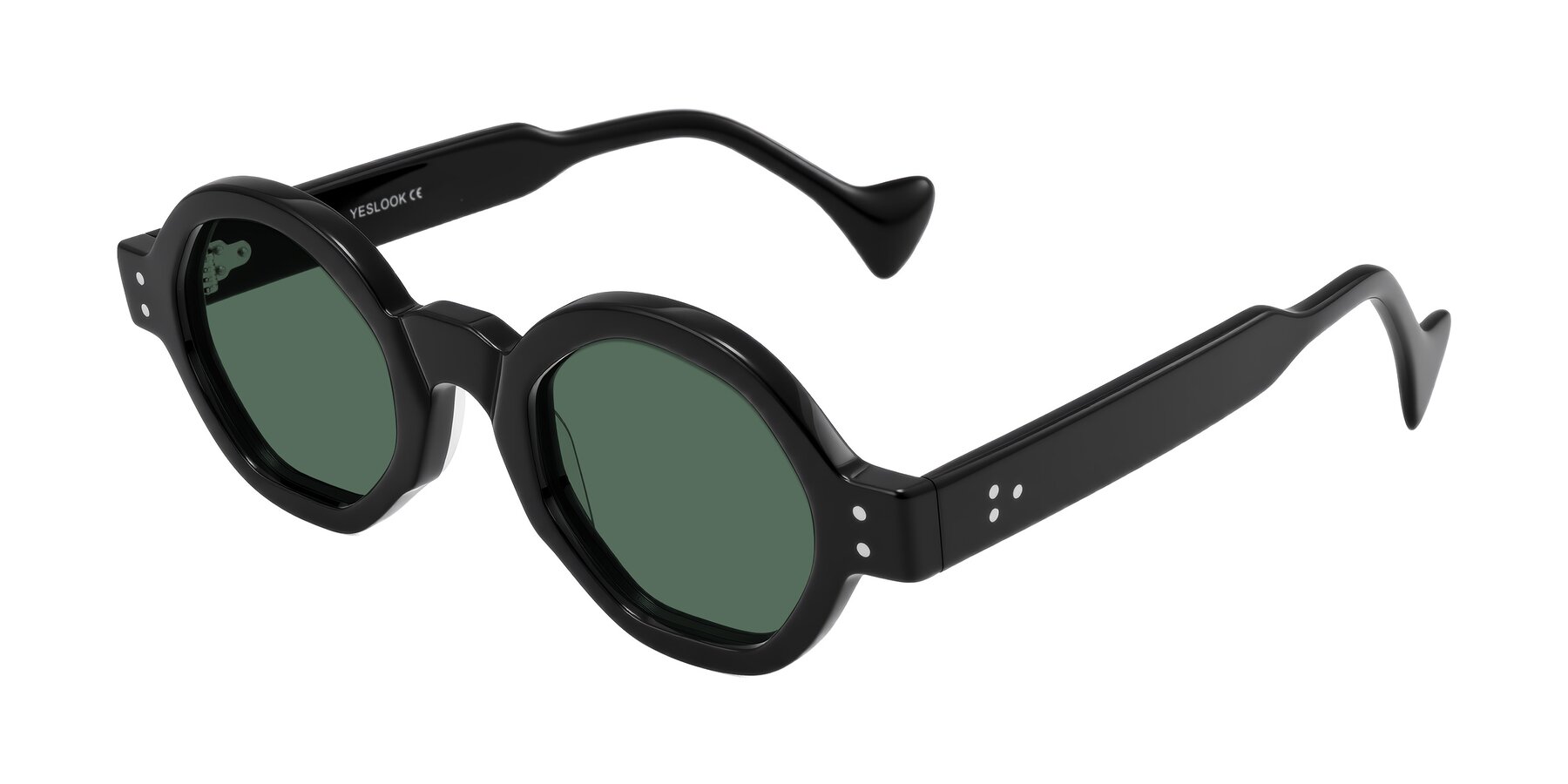 Angle of Tzivara in Black with Green Polarized Lenses