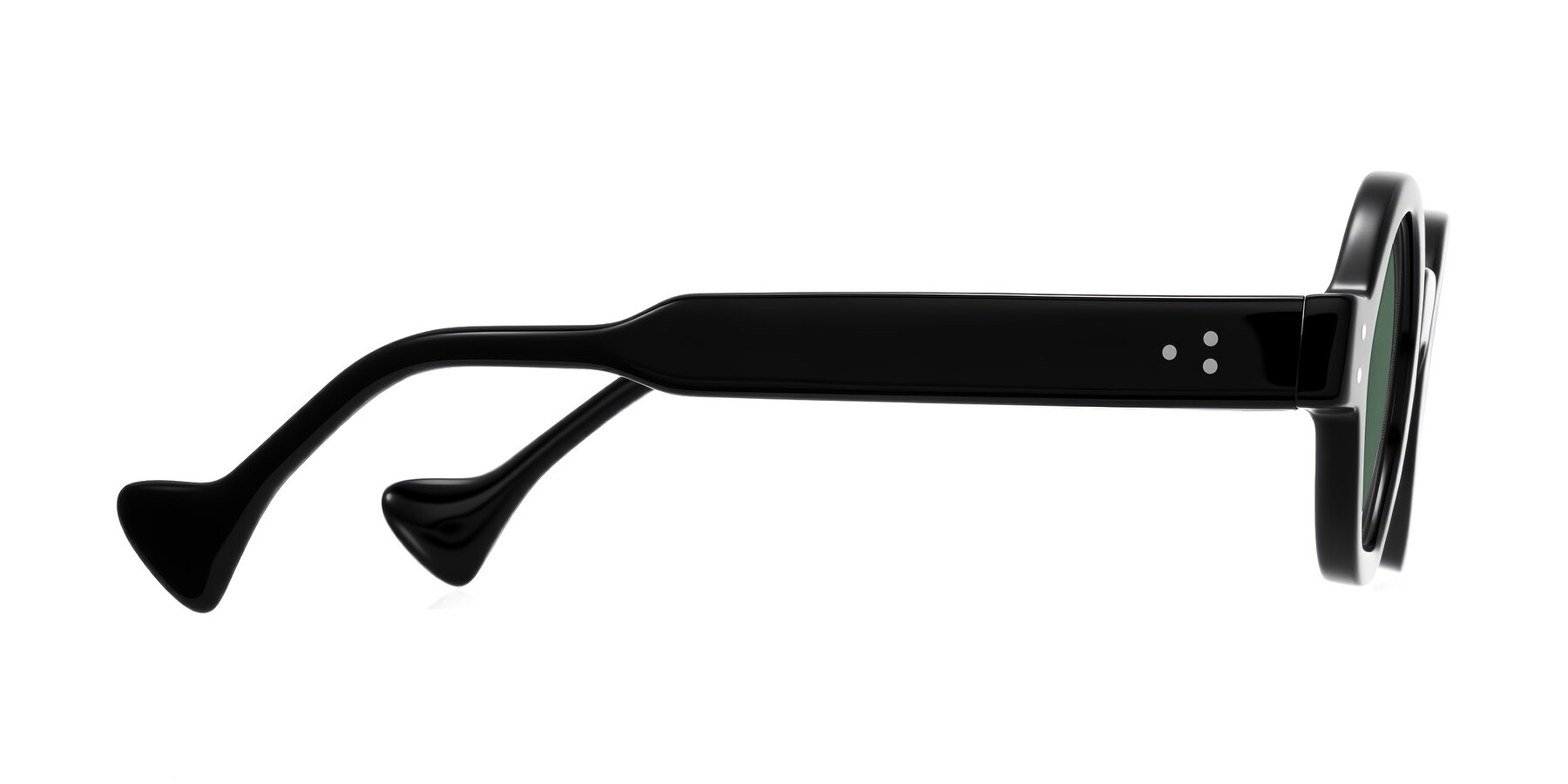 Side of Tzivara in Black with Green Polarized Lenses