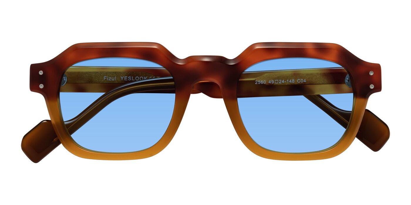 Fizul - Tortoise/ Pumpkin Tinted Sunglasses