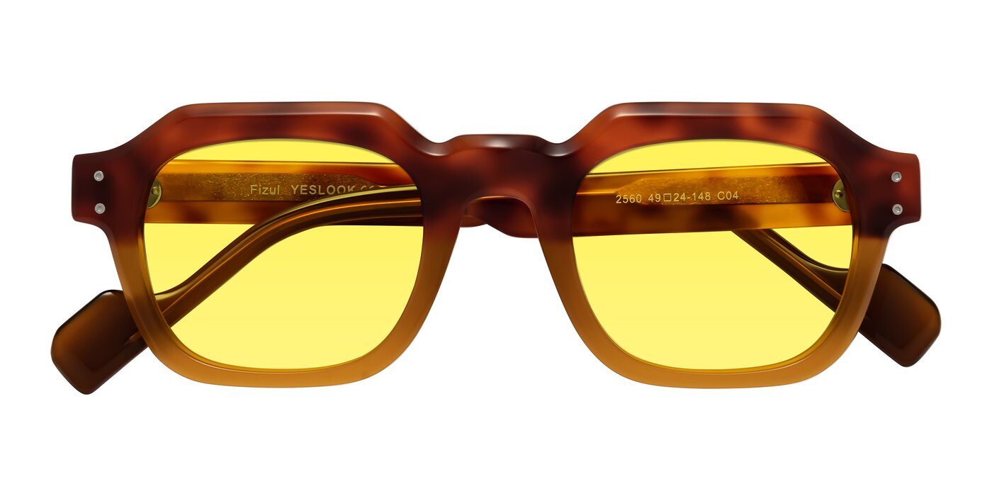 Fizul - Tortoise/ Pumpkin Tinted Sunglasses