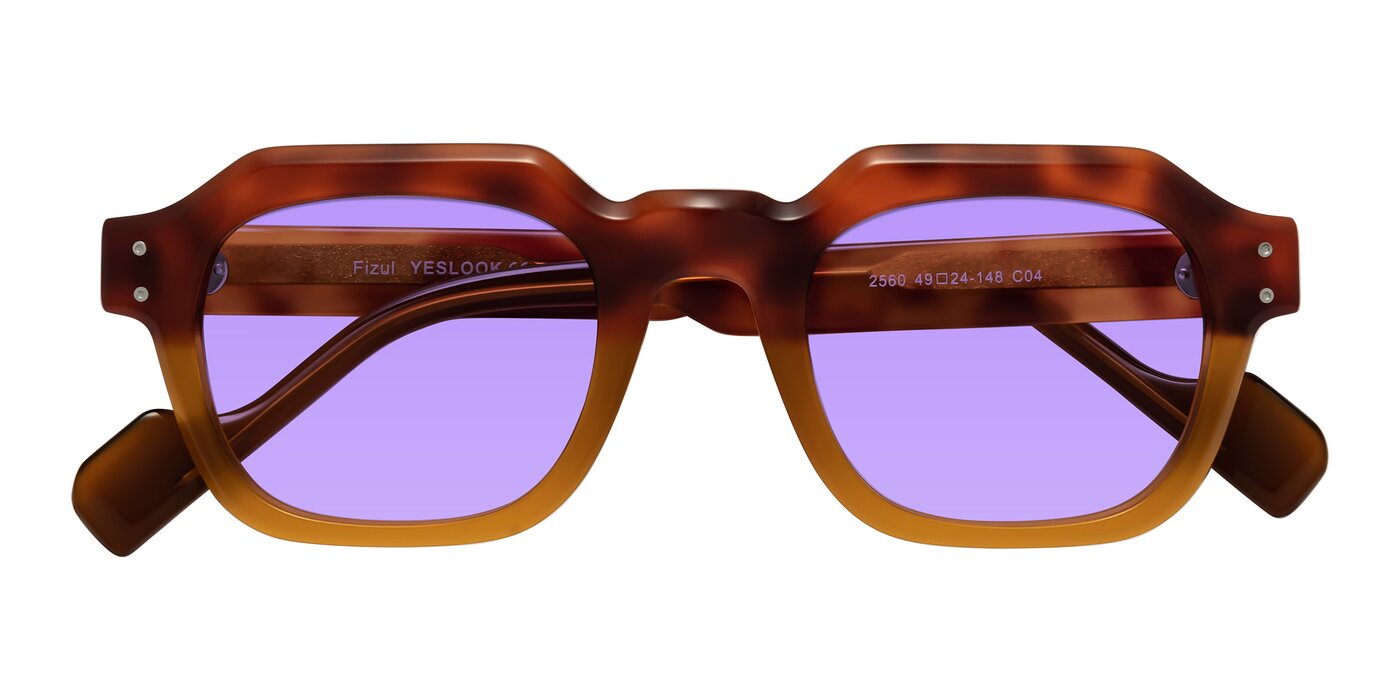 Fizul - Tortoise/ Pumpkin Tinted Sunglasses
