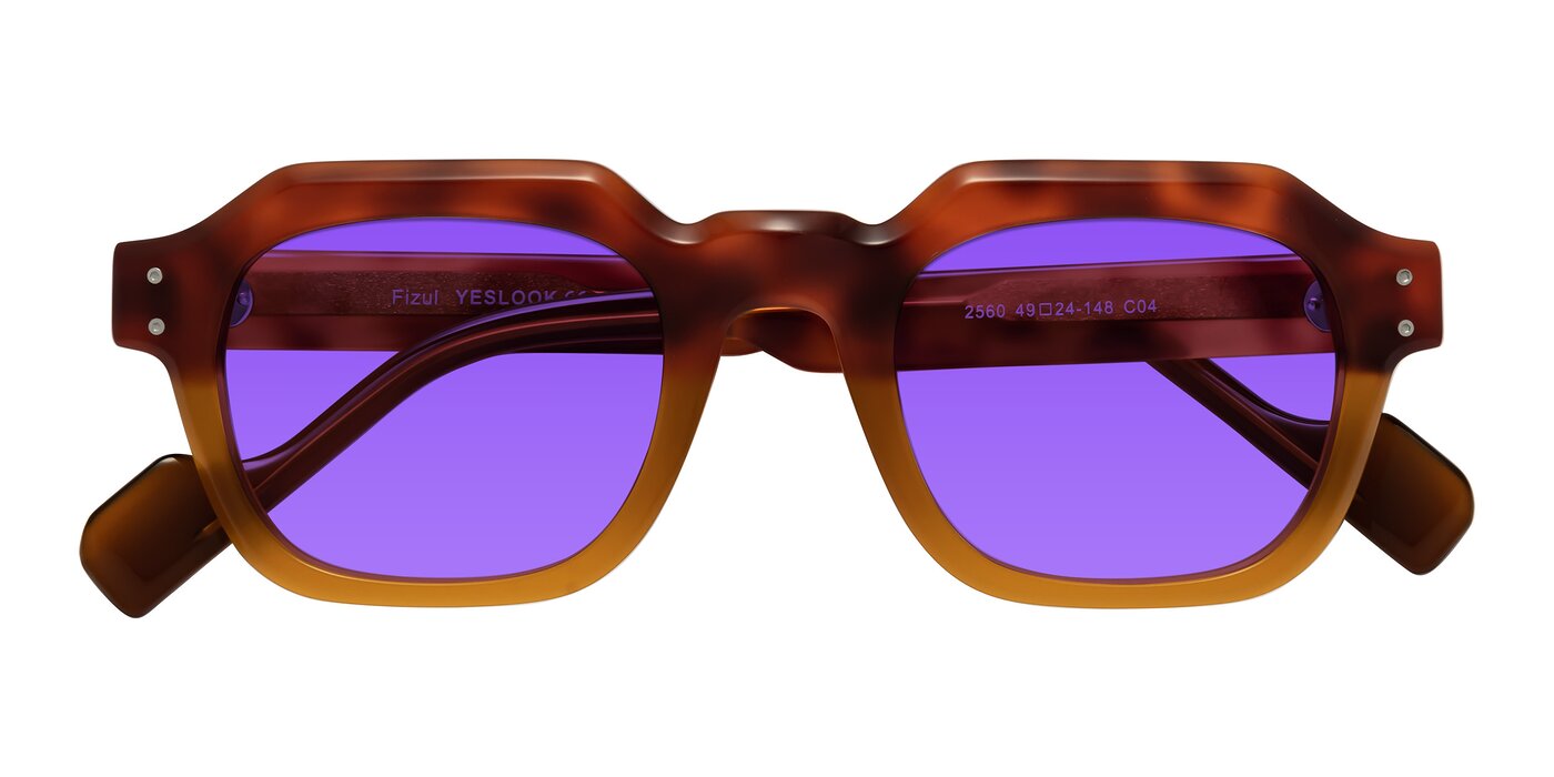 Fizul - Tortoise/ Pumpkin Tinted Sunglasses