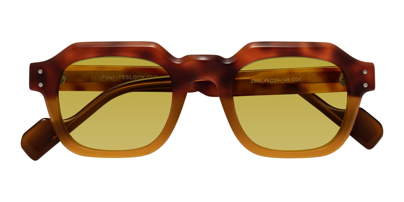 Fizul - Tortoise/ Pumpkin Tinted Sunglasses