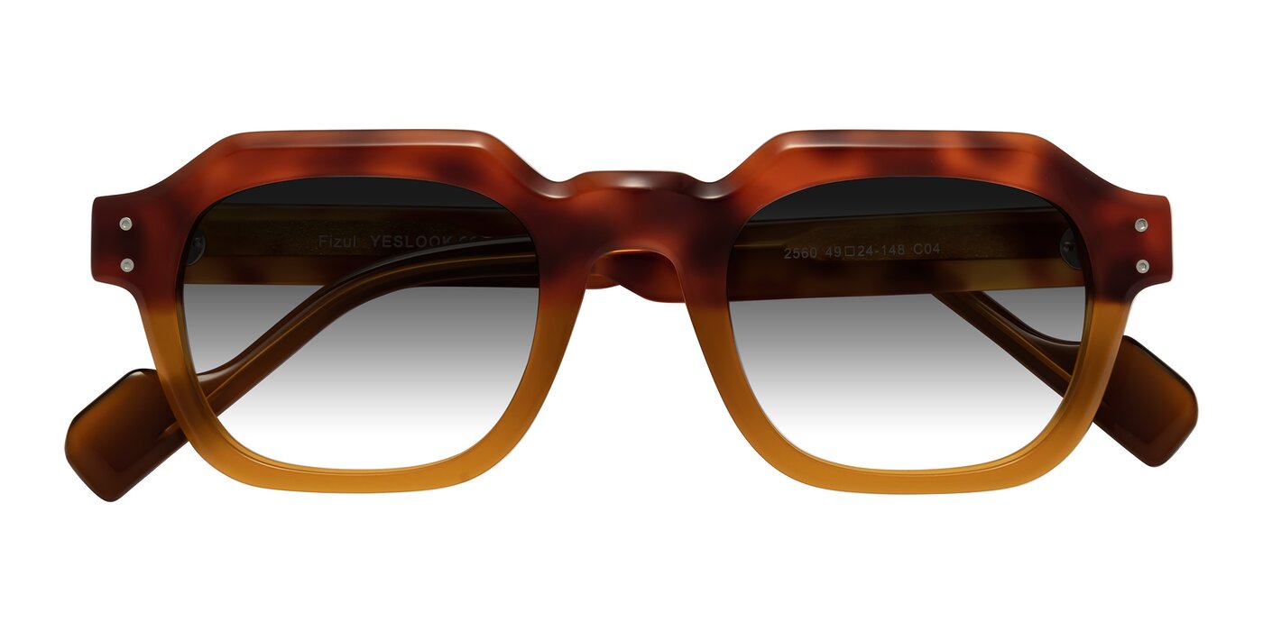 Fizul - Tortoise/Pumpkin Gradient Sunglasses