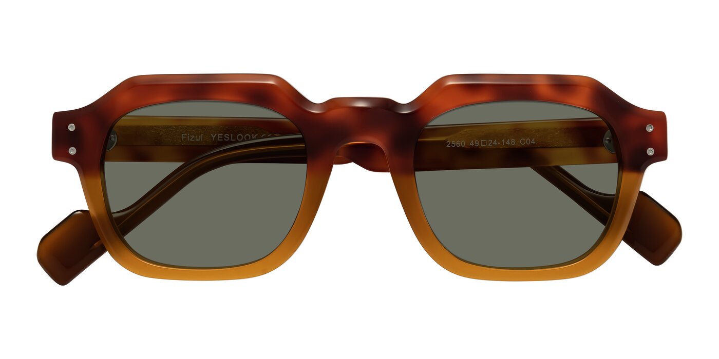Fizul - Tortoise/ Pumpkin Polarized Sunglasses