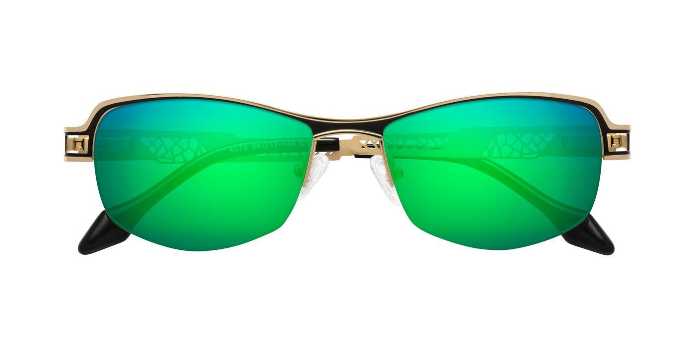 Tejeda - Gold/Black Flash Mirrored Sunglasses