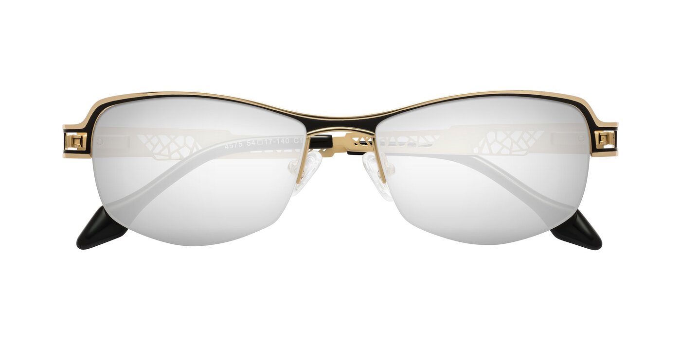 Tejeda - Gold/Black Flash Mirrored Sunglasses