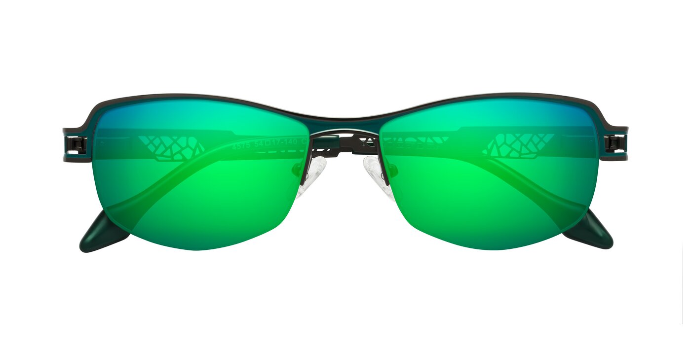 Tejeda - Gunmetal/Peacock Flash Mirrored Sunglasses