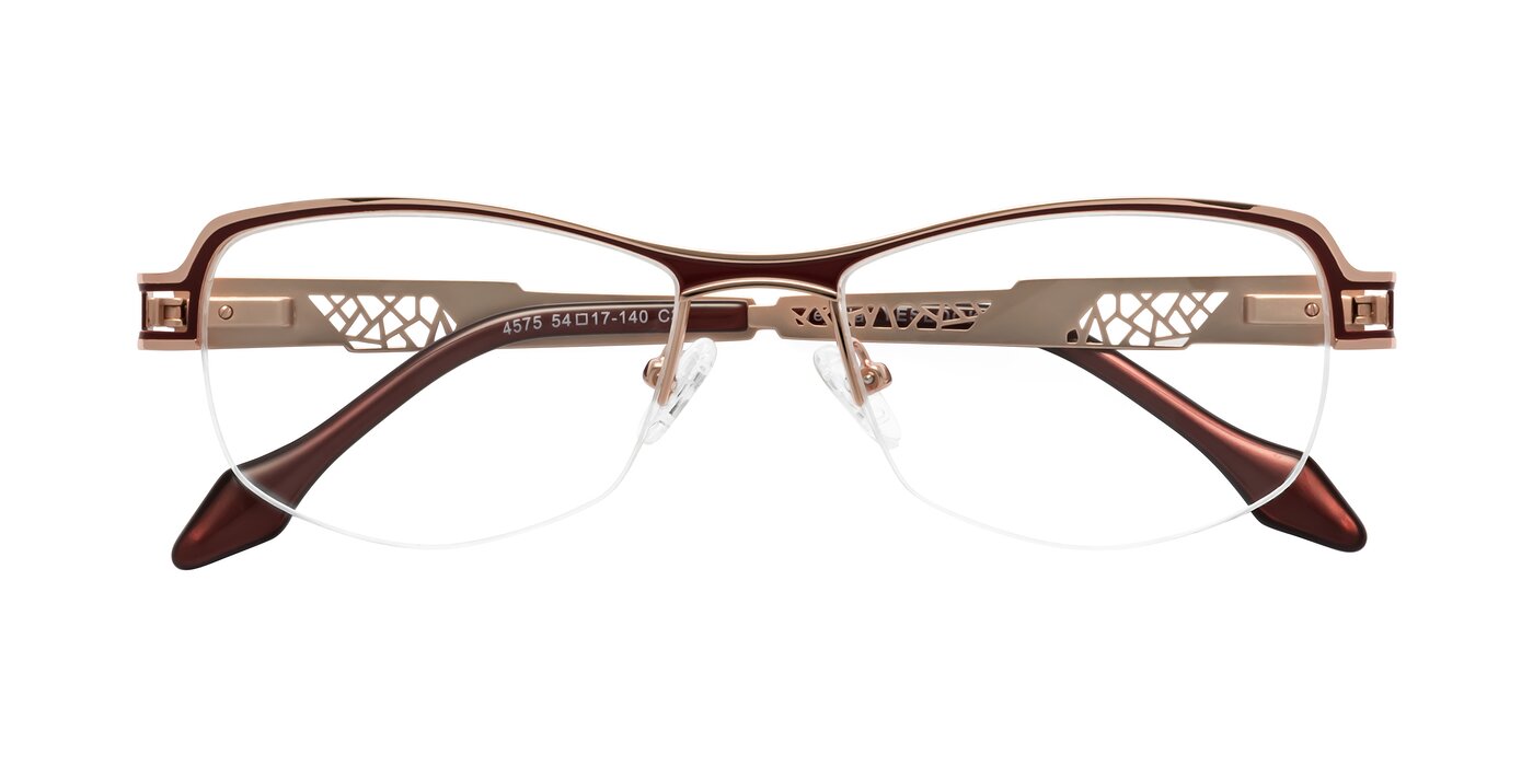 Tejeda - Rose Gold / Red Eyeglasses