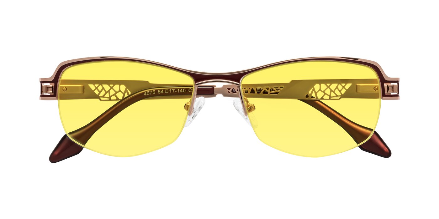 Tejeda - Rose Gold/Red Tinted Sunglasses