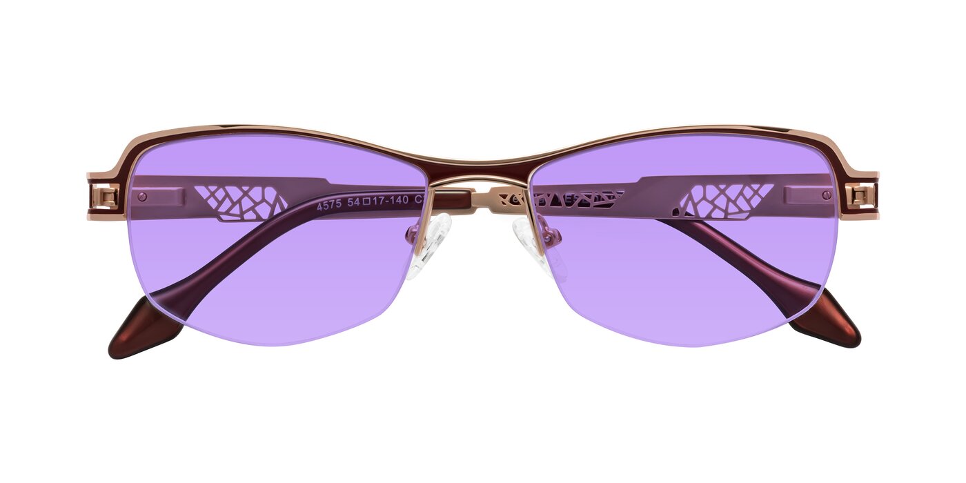 Tejeda - Rose Gold/Red Tinted Sunglasses