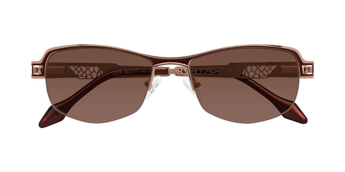 Tejeda - Rose Gold/Red Tinted Sunglasses