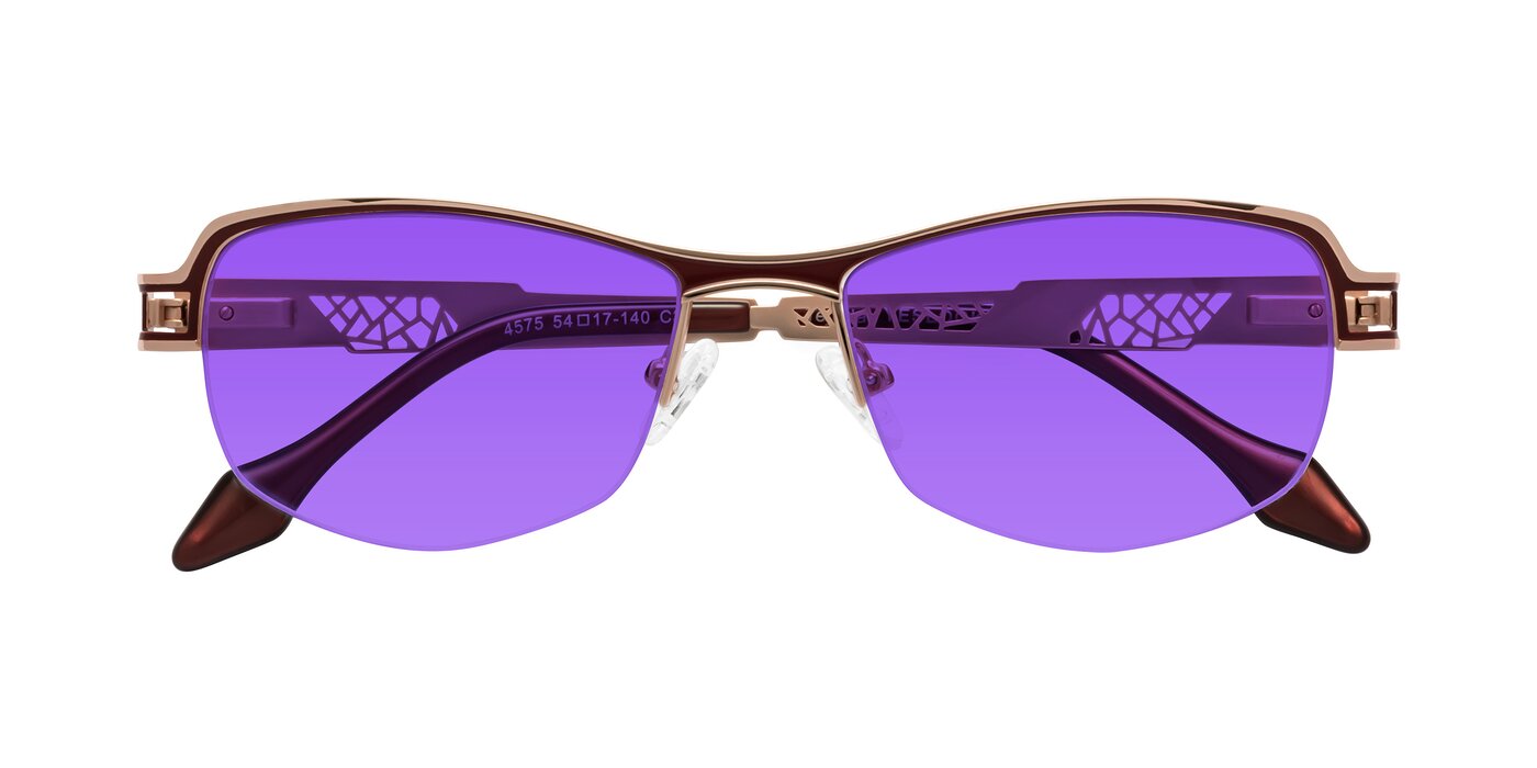 Tejeda - Rose Gold/Red Tinted Sunglasses