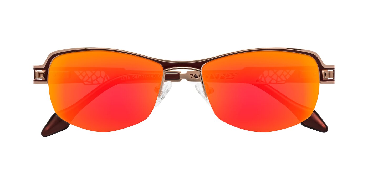 Tejeda - Rose Gold/Red Flash Mirrored Sunglasses