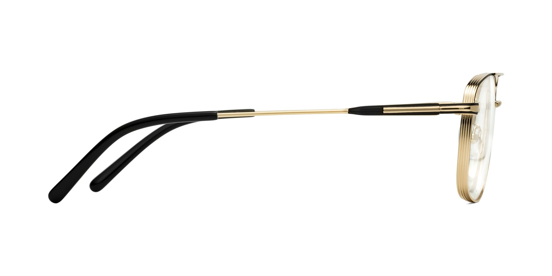 Gold / Black Grandpa Double Bridge Metal Eyeglasses - Determined