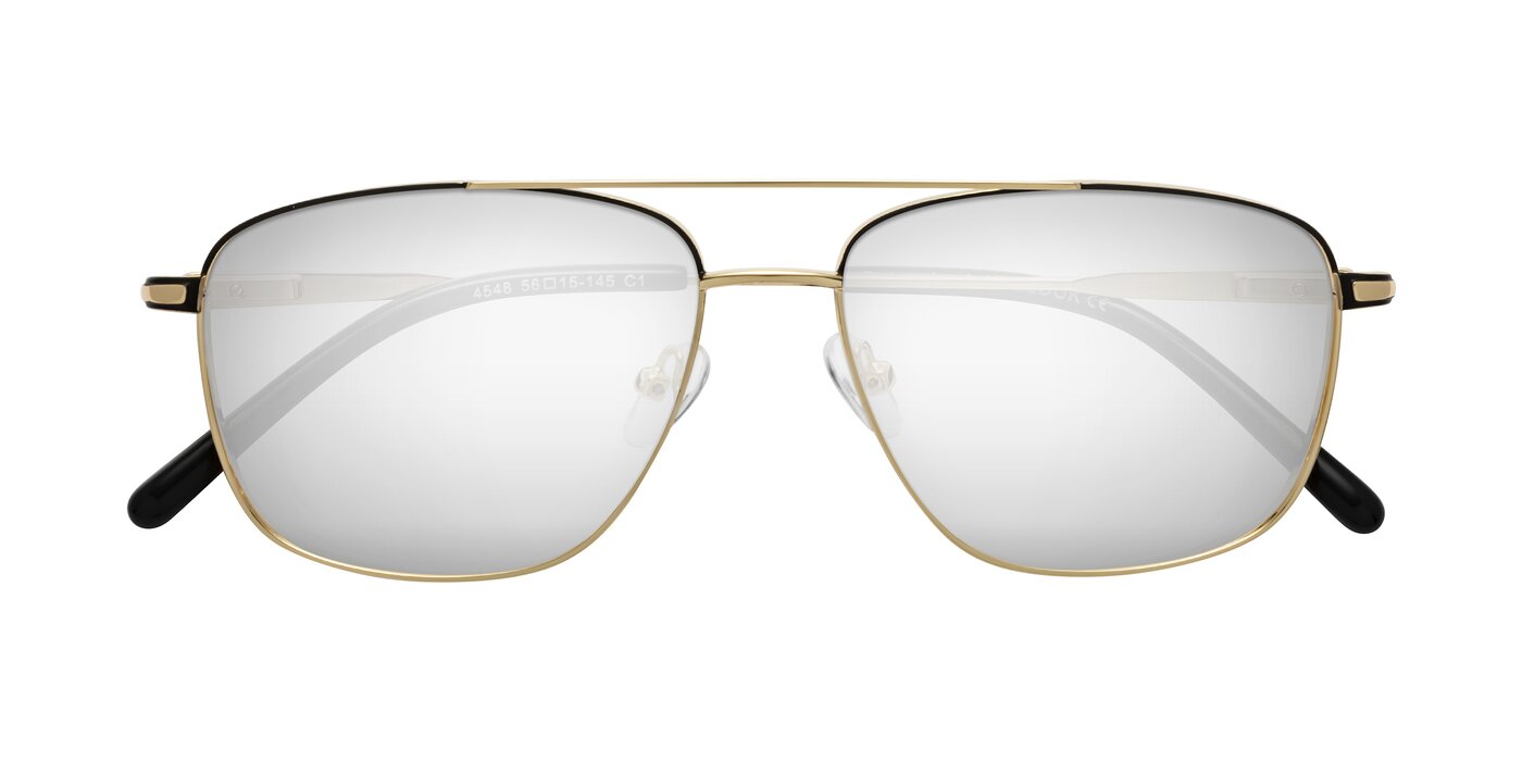 Determined - Gold / Black Flash Mirrored Sunglasses