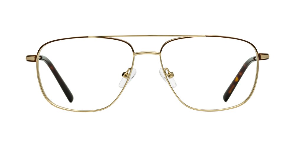 Determined - Gold / Brown Eyeglasses
