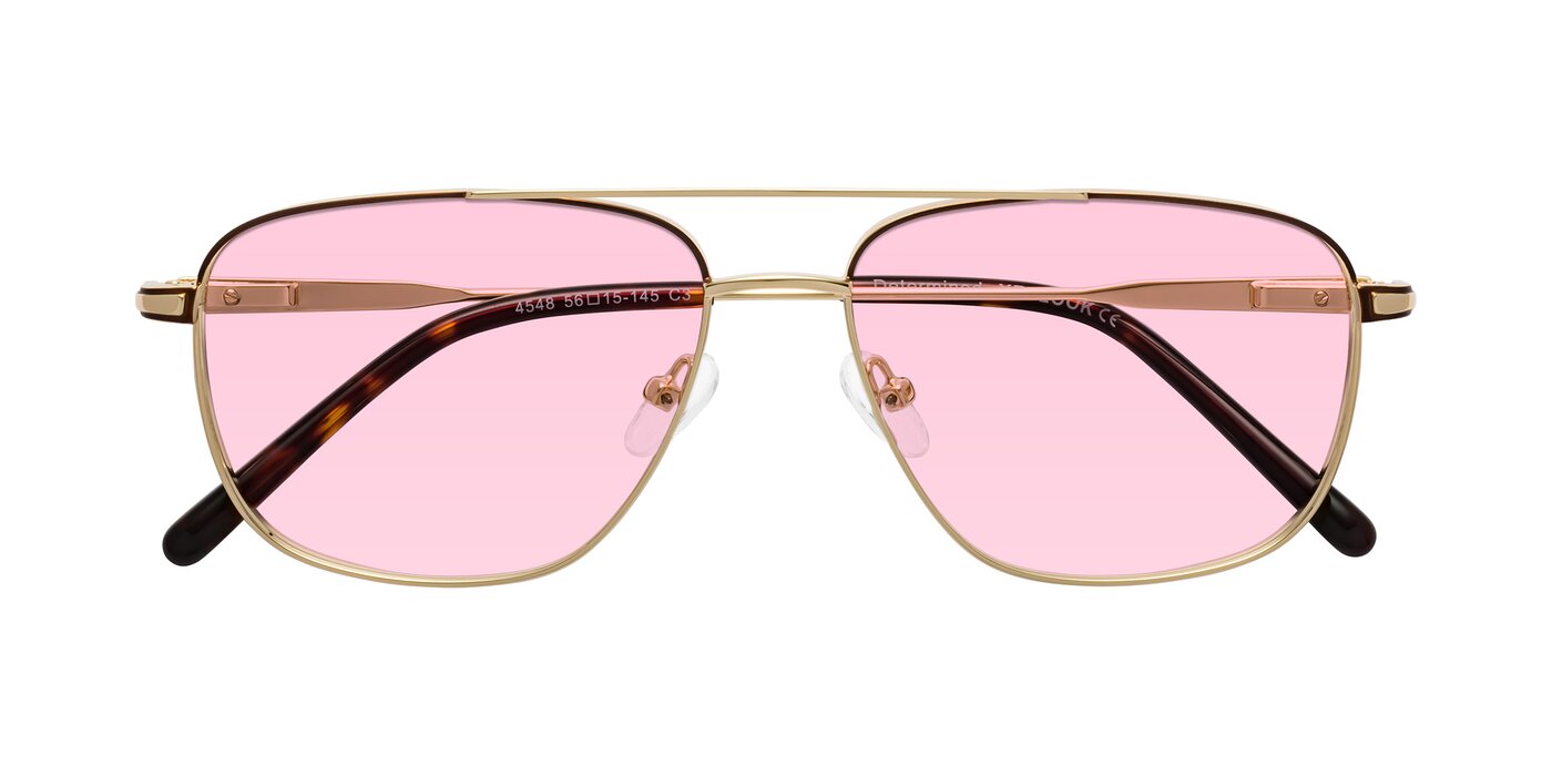 Determined - Gold/Brown Tinted Sunglasses