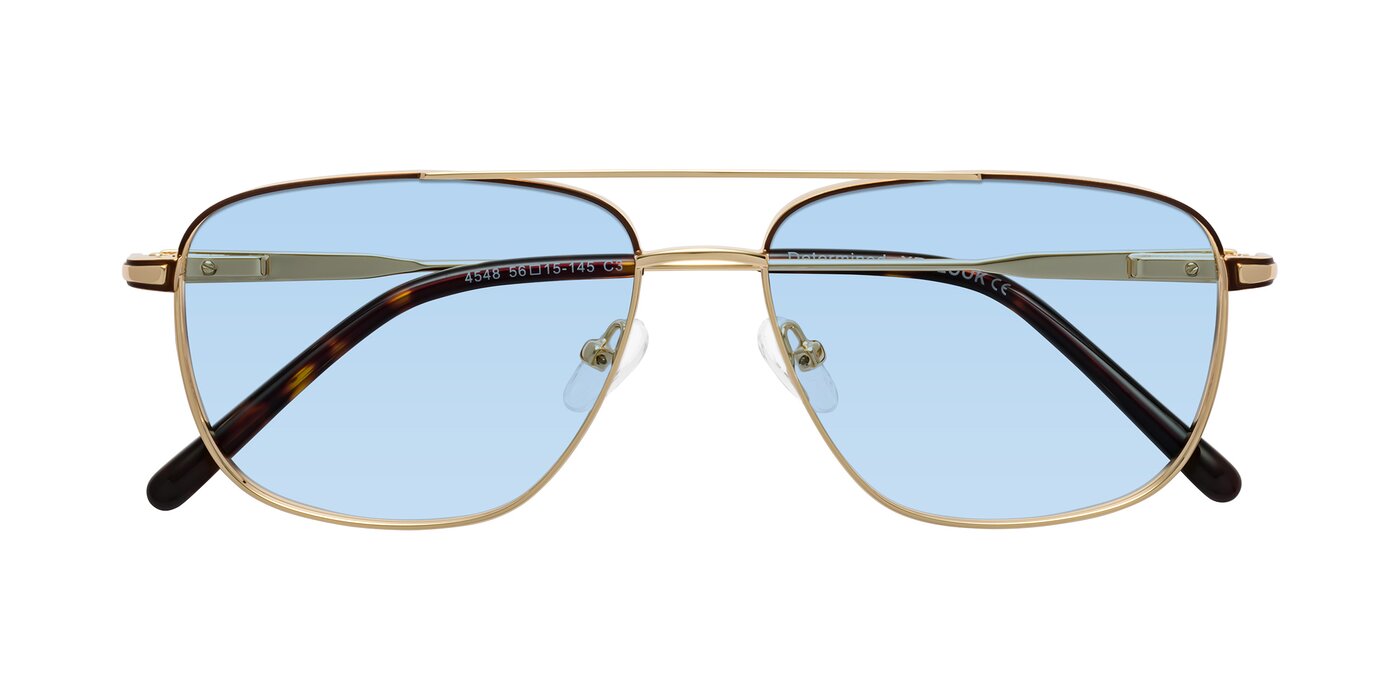 Determined - Gold / Brown Tinted Sunglasses