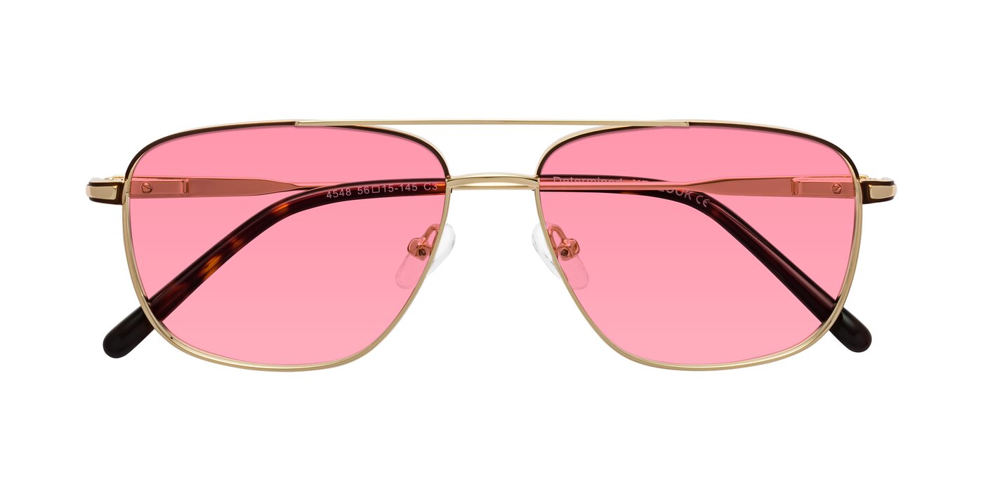 Determined - Gold/Brown Tinted Sunglasses