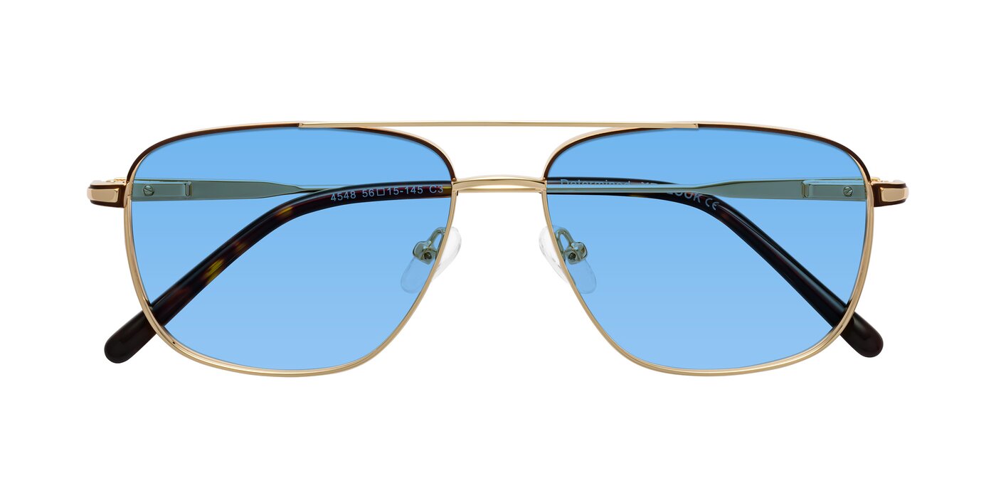 Determined - Gold / Brown Tinted Sunglasses