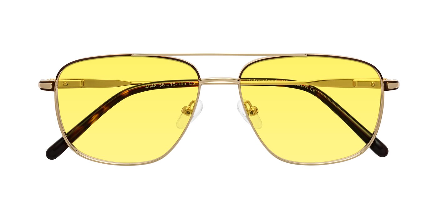 Determined - Gold / Brown Tinted Sunglasses