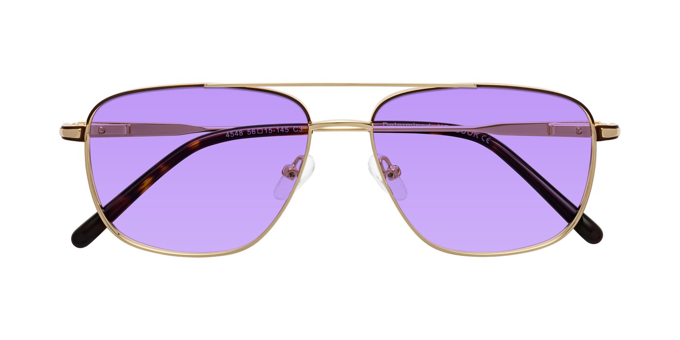 Determined - Gold / Brown Tinted Sunglasses