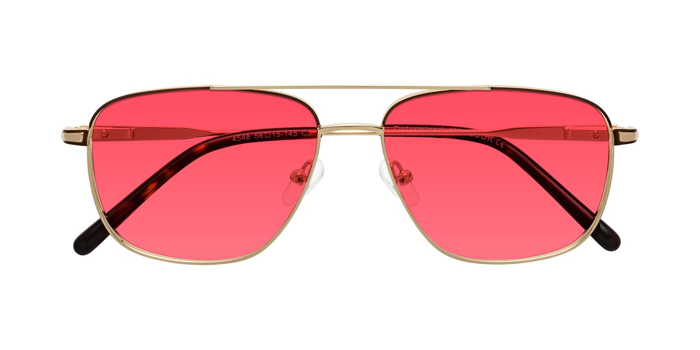 Determined - Gold/Brown Tinted Sunglasses