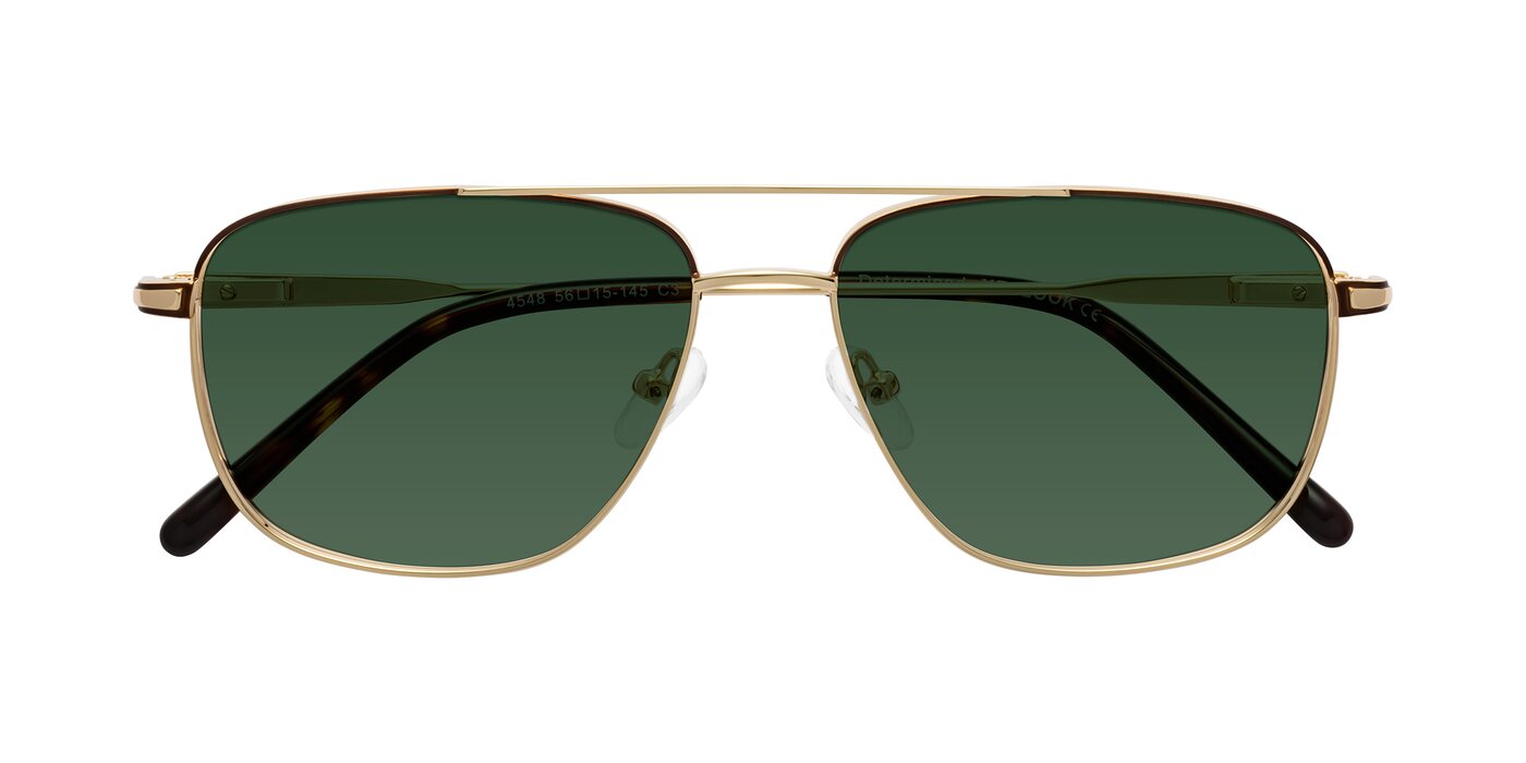 Determined - Gold/Brown Tinted Sunglasses