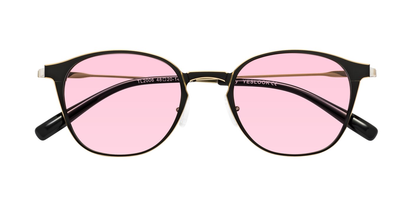 Lzzy - Metallic Black/Gold Tinted Sunglasses